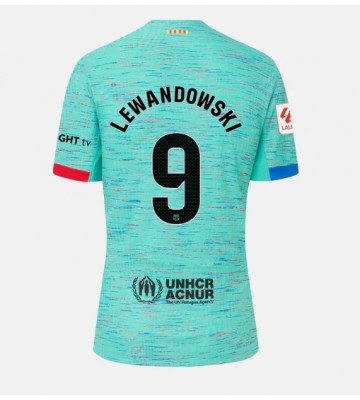 Lacne Ženy Futbalové dres Barcelona Robert Lewandowski #9 2023-24 Krátky Rukáv - Tretina